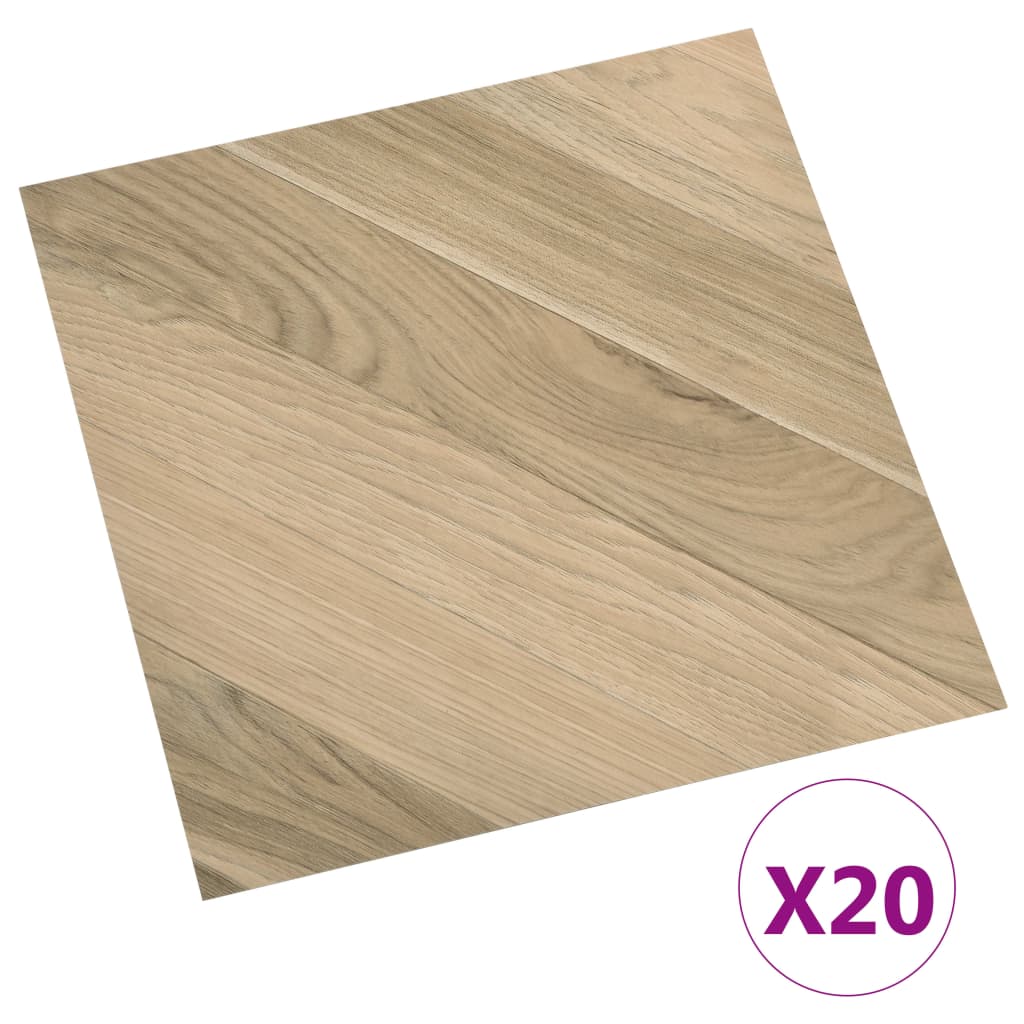 Vidaxl Floorboards 20 ST Self -fast 1,86 m² PVC Striped Brown