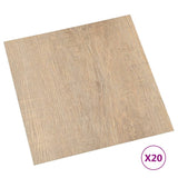 Vidaxl Floorboards 20 St auto-adhésif 1,86 m² en PVC marron