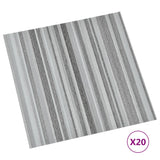 Planchers Vidaxl 20 ST auto-adhésif 1,86 m² en PVC gris clair