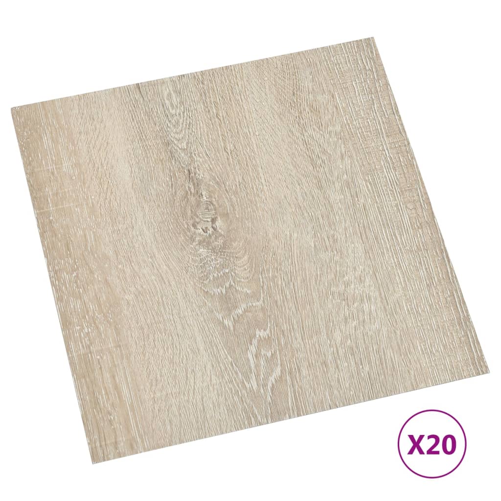 Vidaxl Floorboards 20 St Self -Adhesive 1,86 m² PVC Beige