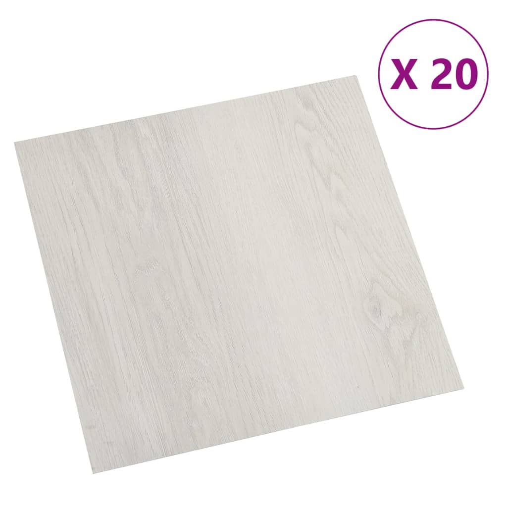 Vidaxl golvbrädor 20 st self -adhesive 1,86 m² pvc beige