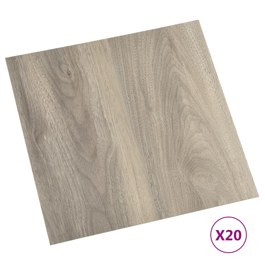 Vidaxl Floorboards 20 STELF SELF -UDHÆNGELSE 1,86 M² PVC Taupe