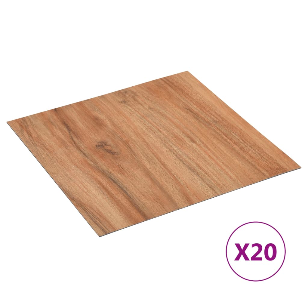 Vidaxl Floorboards 20 ST Self -fast 1,86 m² PVC Naturel