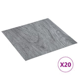 Planchers Vidaxl 20 ST auto-adhésif 1,86 m² en PVC gris clair