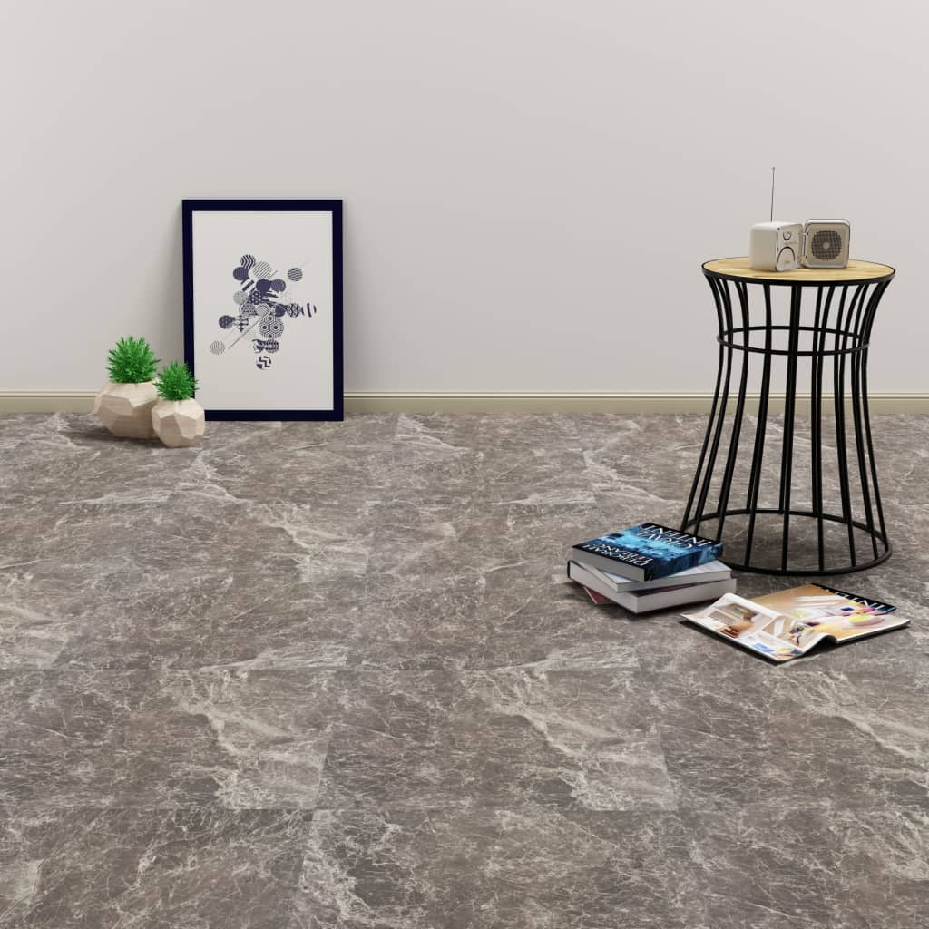 Planchers Vidaxl 20 ST auto-adhésif 1,86 m² PVC Black Marble Match