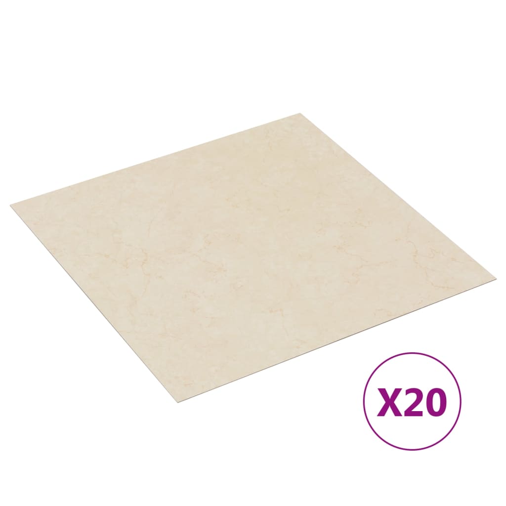 Vidaxl Floor Aboards 20 St Autoadesivo 1,86 m² Pvc beige