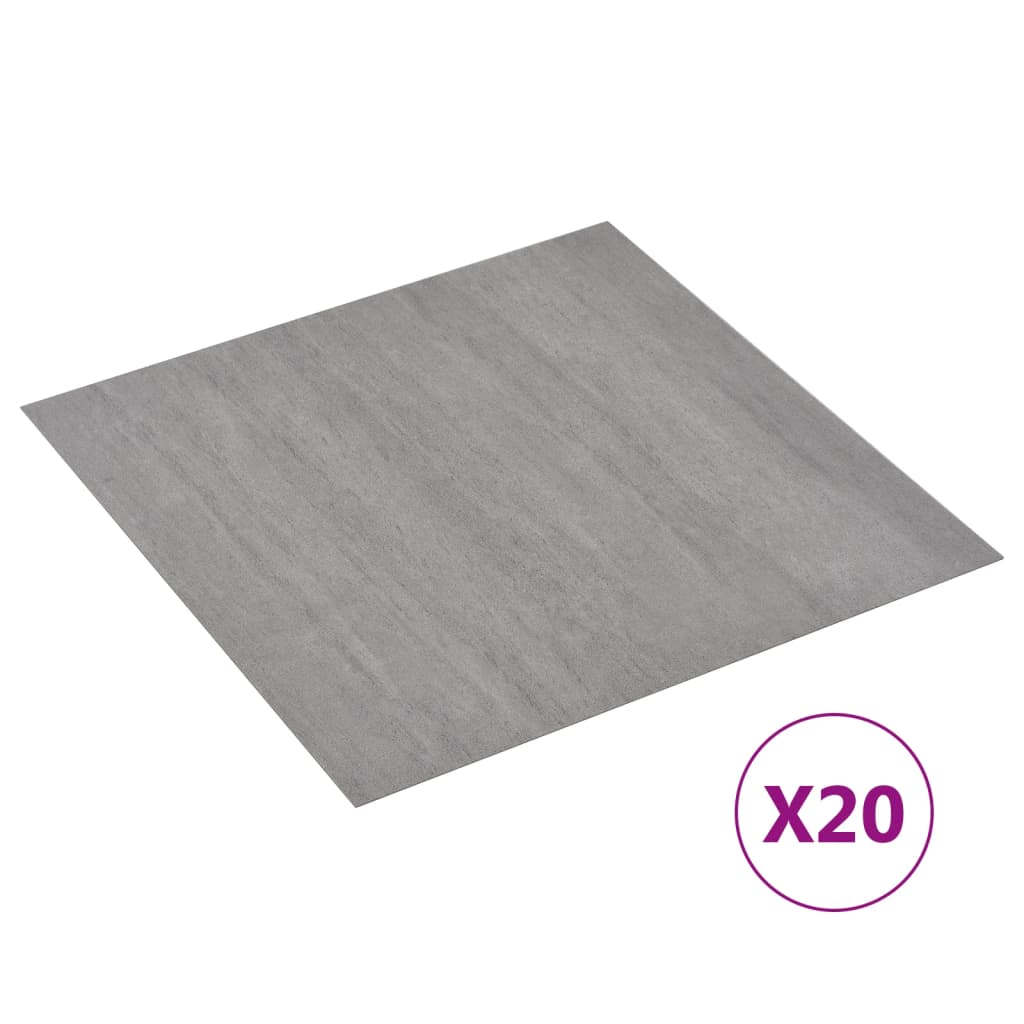 Vidaxl floorboards 20 st self -adhesive 1.86 m² PVC gray speckled