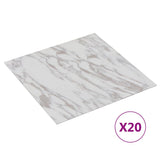 Vidaxl floorboards 20 st self -adhesive 1.86 m² PVC white marble pattern