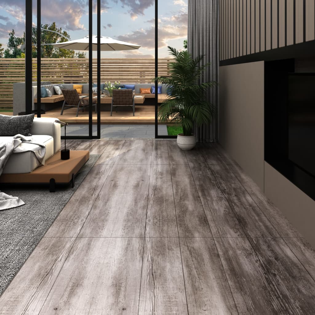 Vidaxl Floorboards Self -adhæsiv 5,21 m² 2 mm PVC Matt Wood Brown