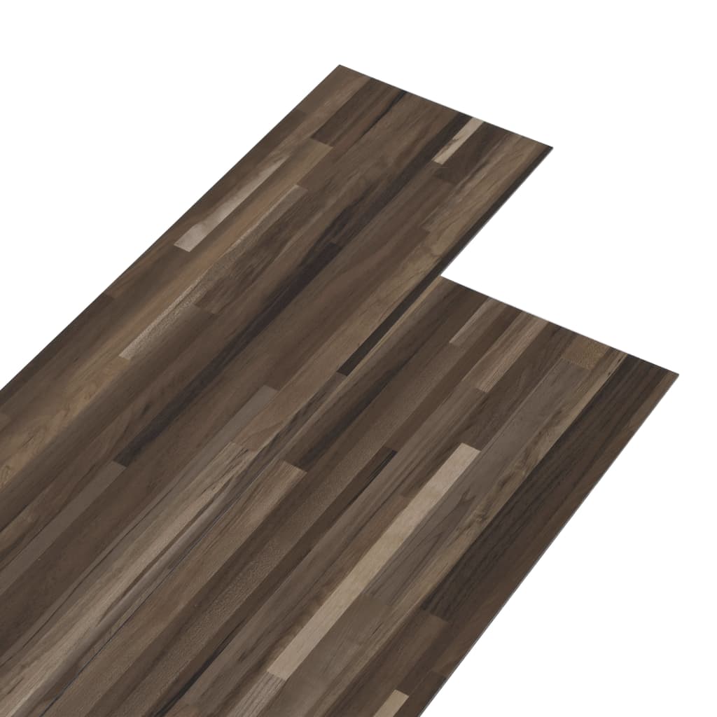 Tablas de piso de Vidaxl autoadhesivo 5.21 m² 2 mm PVC Brown rayado