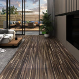 Vidaxl Floorboards Self -Adhesive 5,21 m² 2 mm PVC pruhovaná hnědá