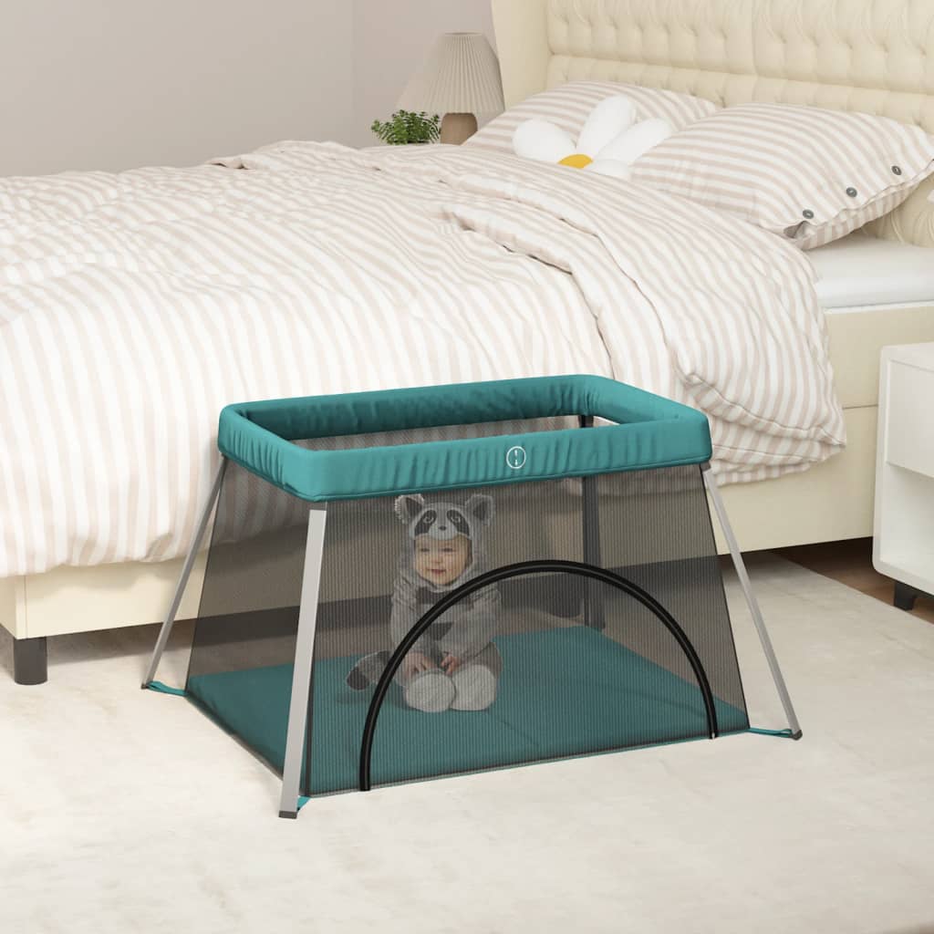 Vidaxl babybox avec matelas en lin vert