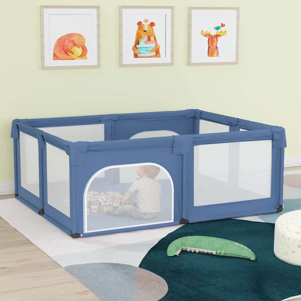 Vidaxl Babybox with 2 doors Oxford fabric light blue