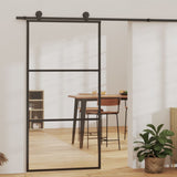 VidaXL sliding door 102x205 cm ESG glass and aluminum black