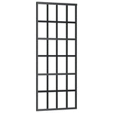 Puerta corredera de Vidaxl 76x205 cm de vidrio ESG y negro de aluminio