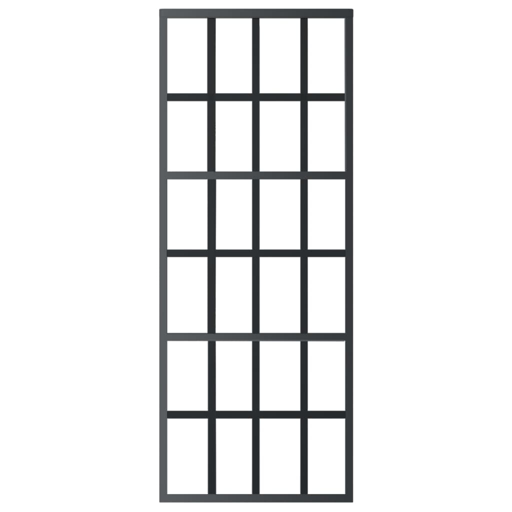 VidaXL sliding door 76x205 cm ESG glass and aluminum black