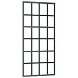 VidaXL sliding door 90x205 cm ESG glass and aluminum black