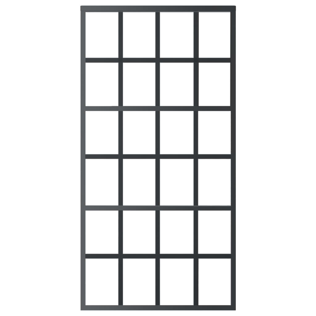 VidaXL sliding door 102x205 cm ESG glass and aluminum black