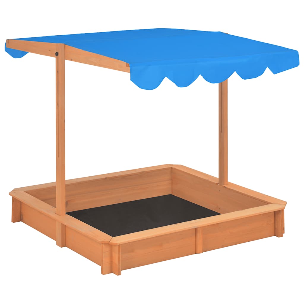 Vidaxl Sandbox con techo ajustable 115x115x115 cm Pinehout