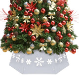 Falda de árbol de Navidad Vidaxl Ø68x25 cm plateado y blanco