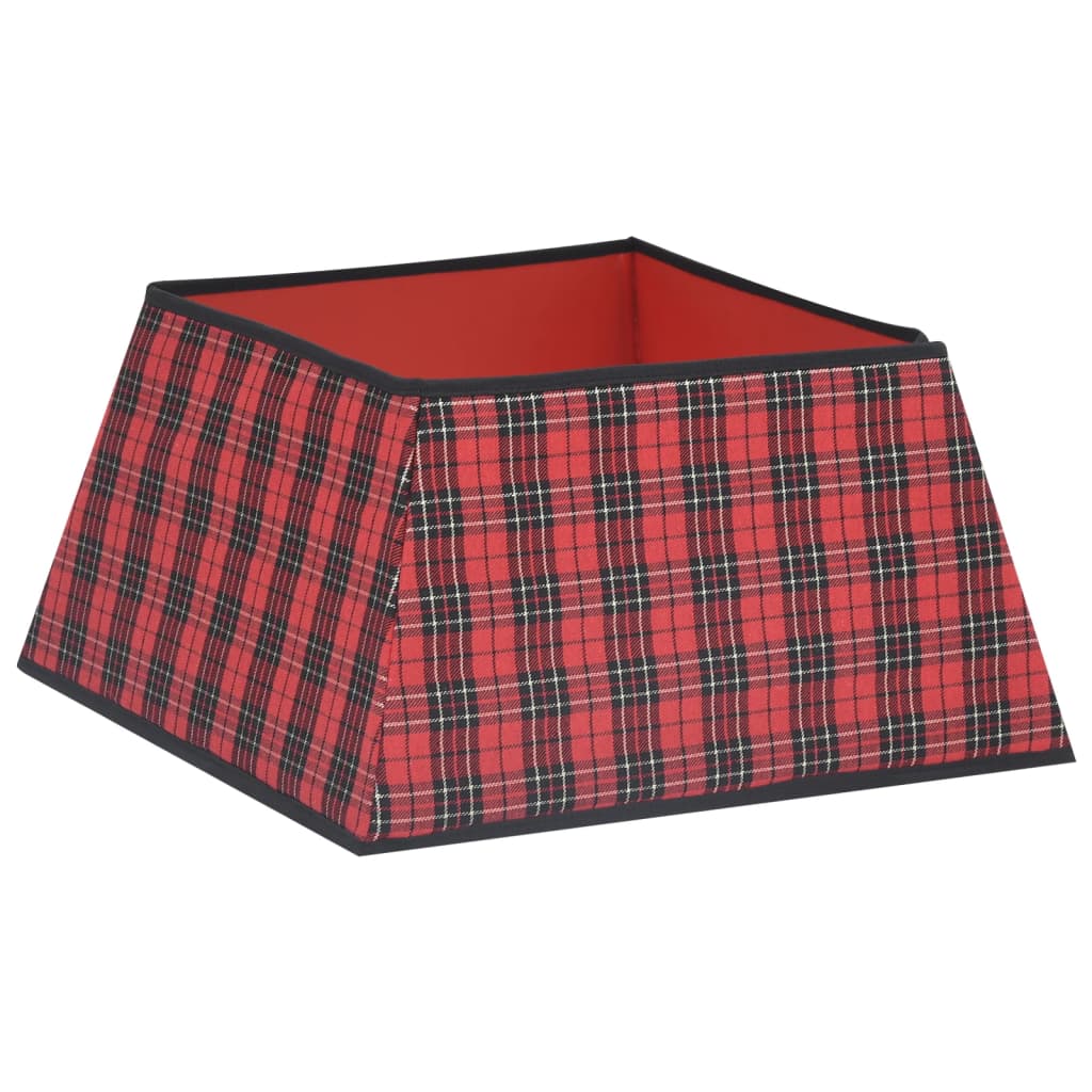 Vidaxl Weihnachtsbaumrock 48x48x25 cm rot und schwarz