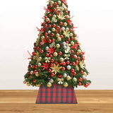 Vidaxl Weihnachtsbaumrock 48x48x25 cm rot und schwarz