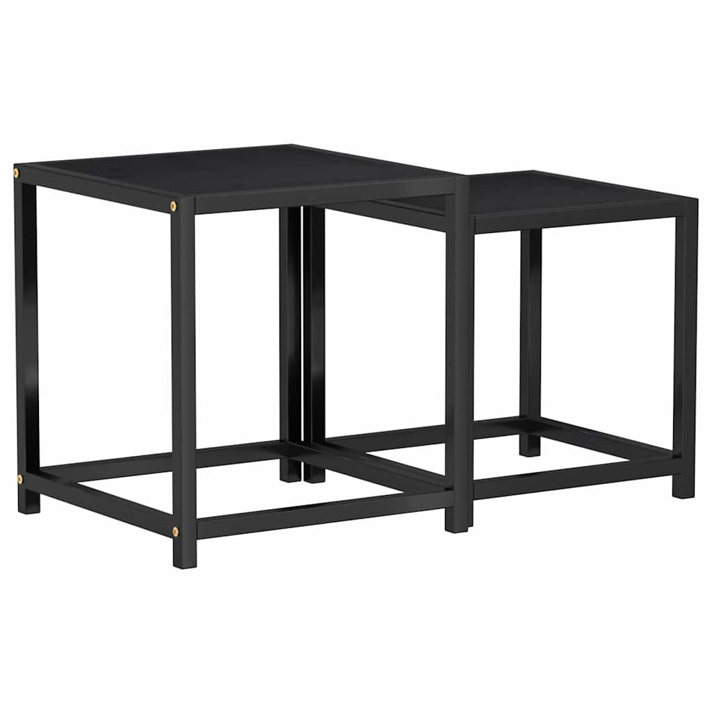 Vidaxl salontafels 2 st mdf zwart
