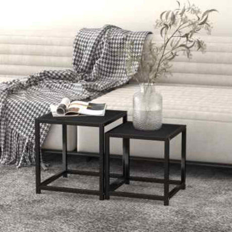 Vidaxl salontafels 2 st mdf zwart
