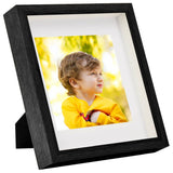 Vidaxl -Fotorahmen 3 PCs für 13x13 cm Foto 3D 23x23 cm Schwarz