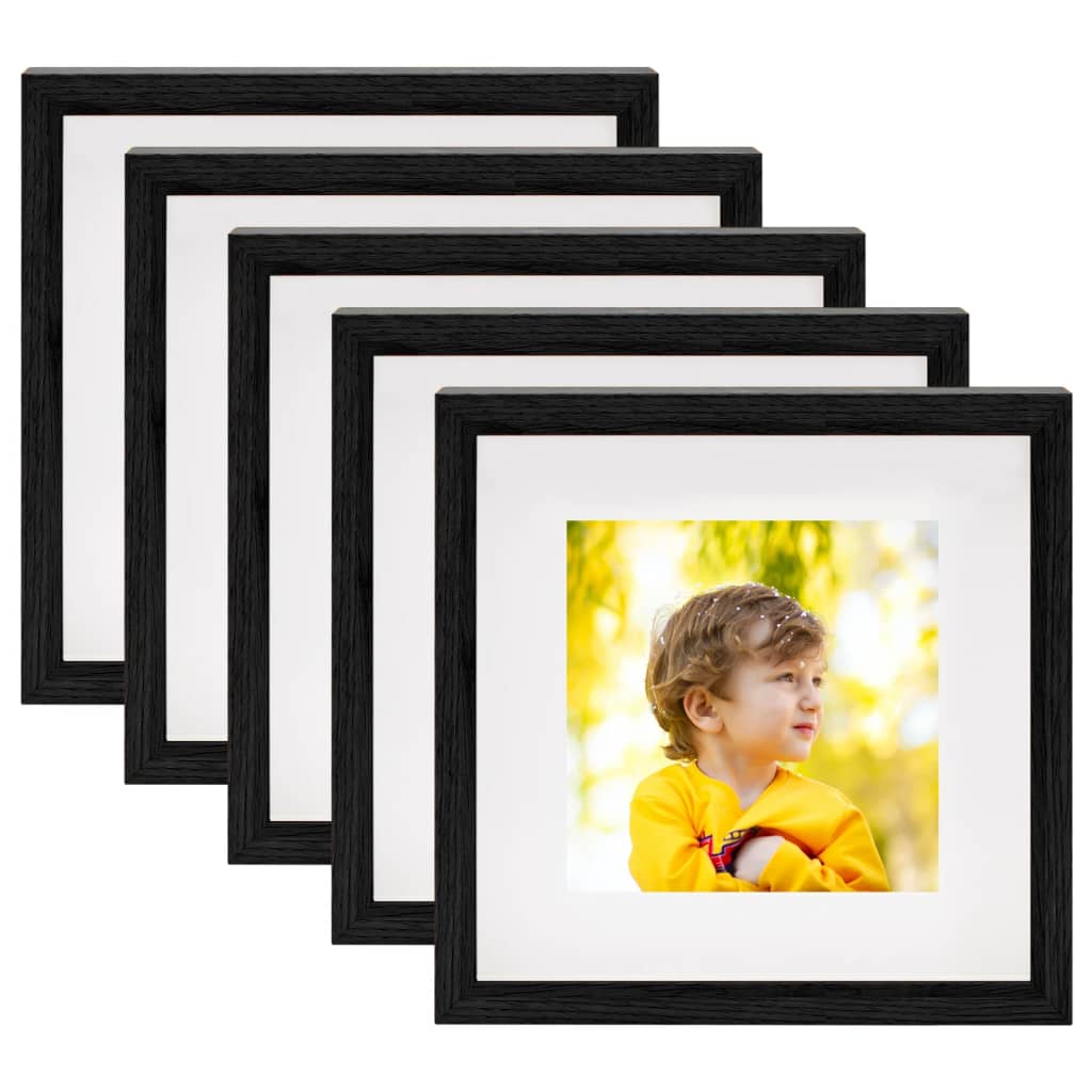 Vidaxl fotorammer 5 stk for 13x13 cm foto 3d 23x23 cm svart