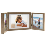 Vidaxl Photo Frame Triptych 28x18 cm+2x (13x18 cm) jasnobrązowy