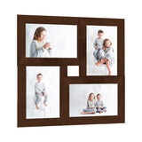 VIDAXL Frame di foto per 4x (10x15 cm) foto mdf marrone scuro