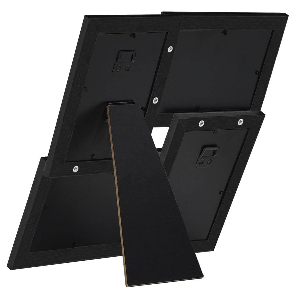 Vidaxl Frame para 4x (13x18 cm) Foto MDF Negro