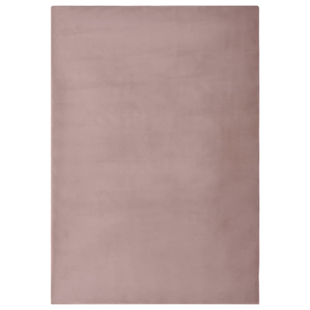 Vidaxl tapis 180x270 cm de lapin artificiel fourrure ancienne rose