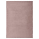 Vidaxl tapis 180x270 cm de lapin artificiel fourrure ancienne rose