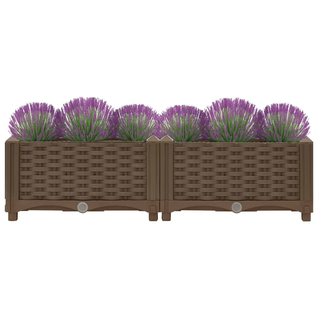 Vidaxl Planter hævede 80x40x23 cm polypropylen