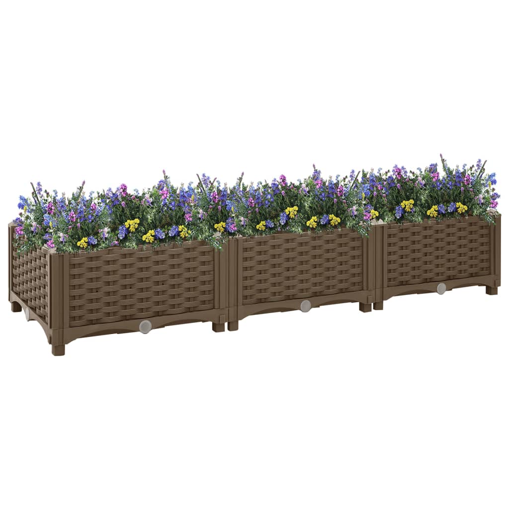 Vidaxl Planter hævede 120x40x23 cm polypropylen