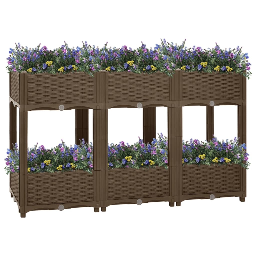 Vidaxl Planter hævede 120x40x71 cm polypropylen