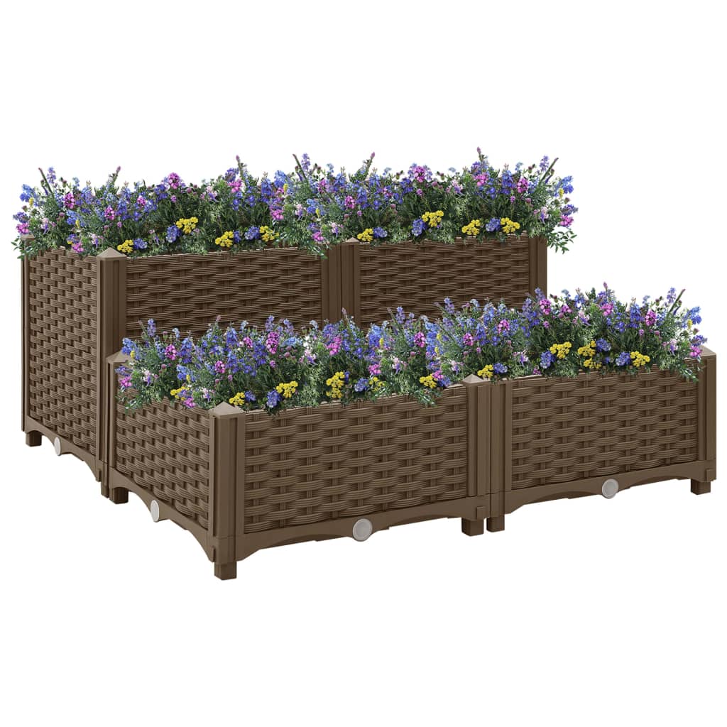 Vidaxl Planter hævede 80x80x38 cm polypropylen