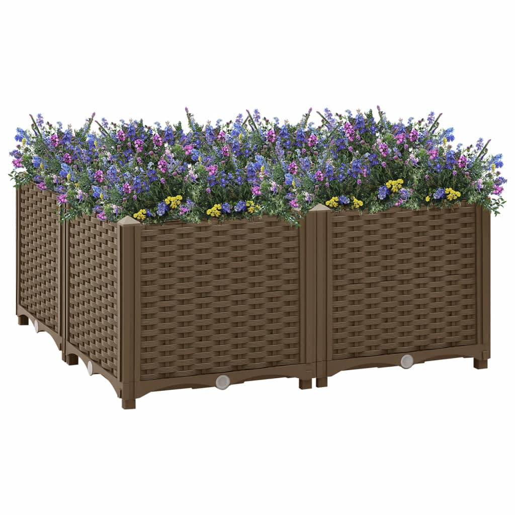 Vidaxl Planter hævede 80x80x38 cm polypropylen