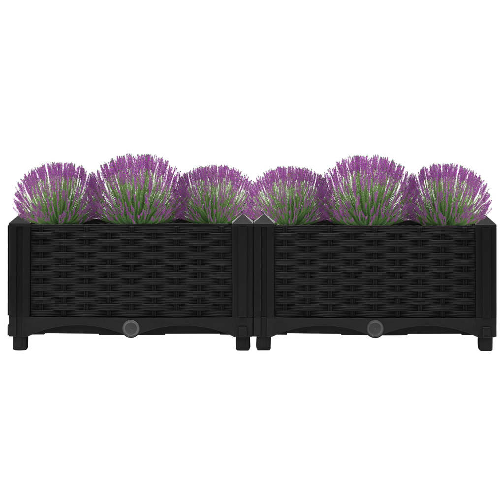 Vidaxl Planter hævede 80x40x23 cm polypropylen