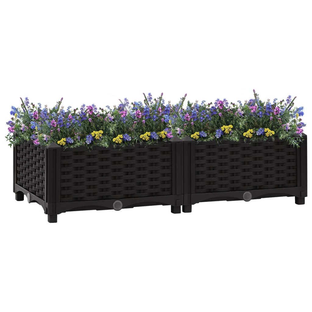 Vidaxl Planter hævede 80x40x23 cm polypropylen