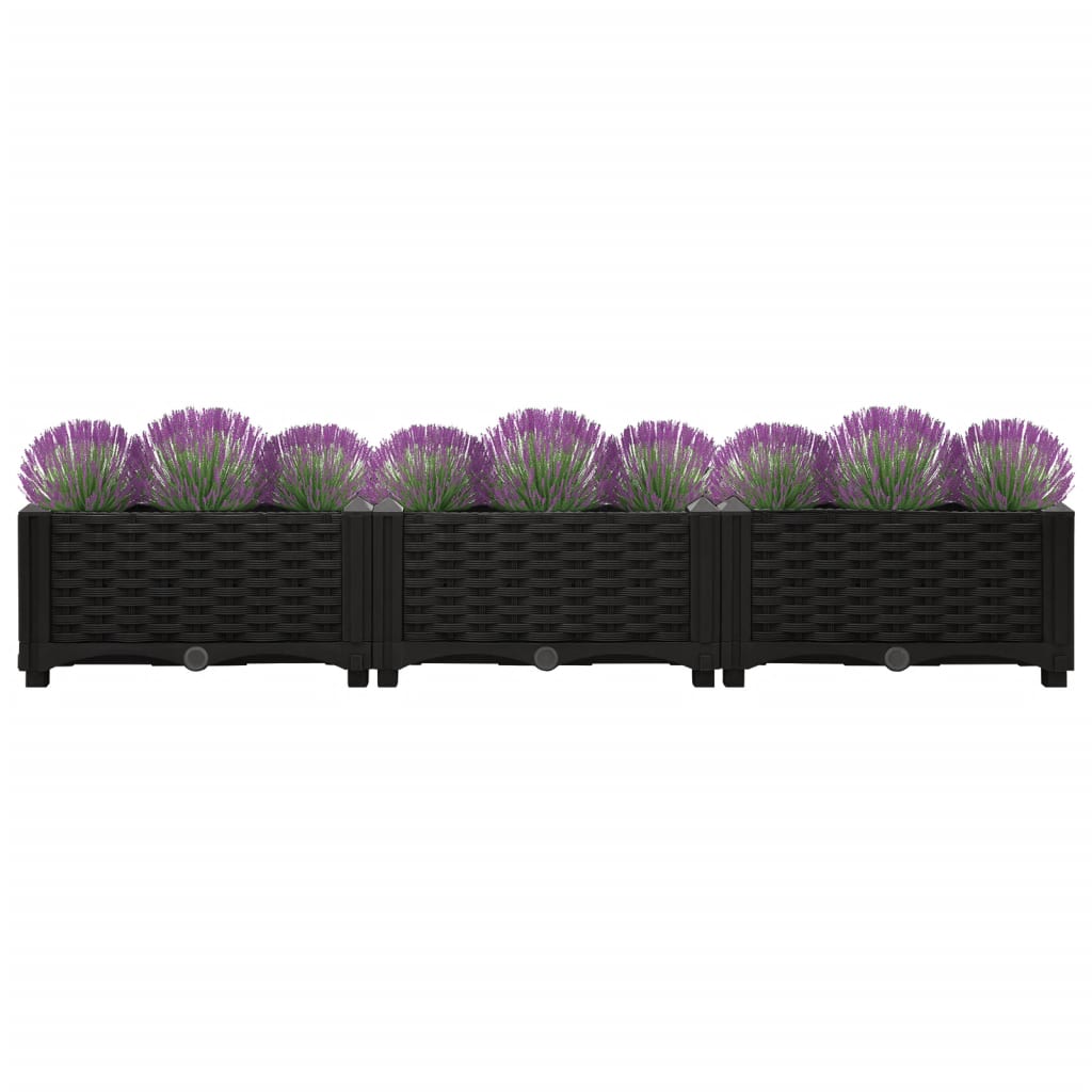 Vidaxl Planter hævede 120x40x23 cm polypropylen