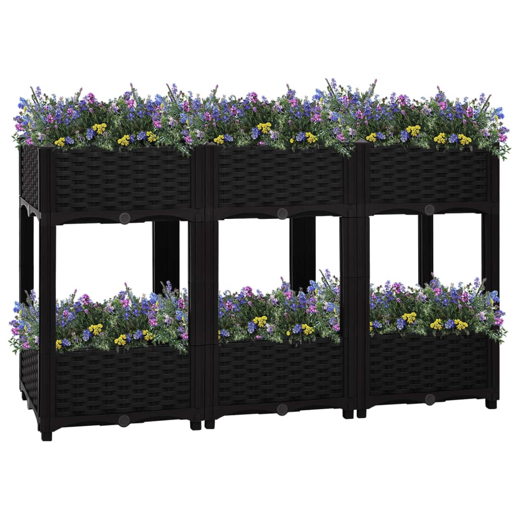 Vidaxl Planter hævede 120x40x71 cm polypropylen