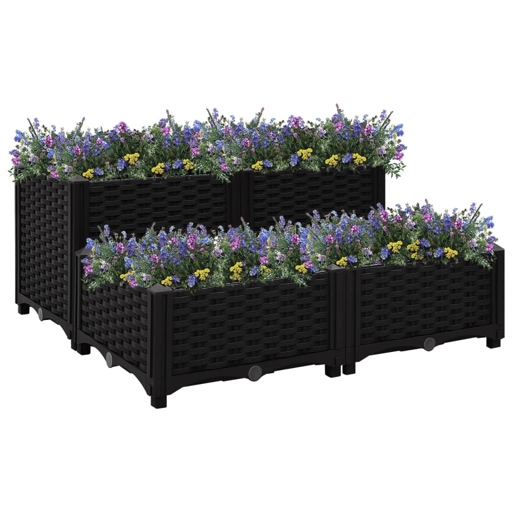 Vidaxl Planter hævede 80x80x38 cm polypropylen