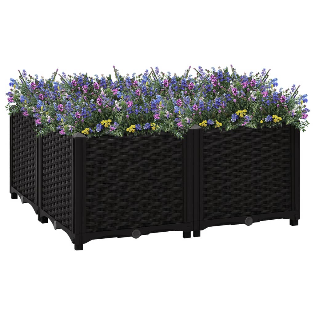 Vidaxl Planter hævede 80x80x38 cm polypropylen