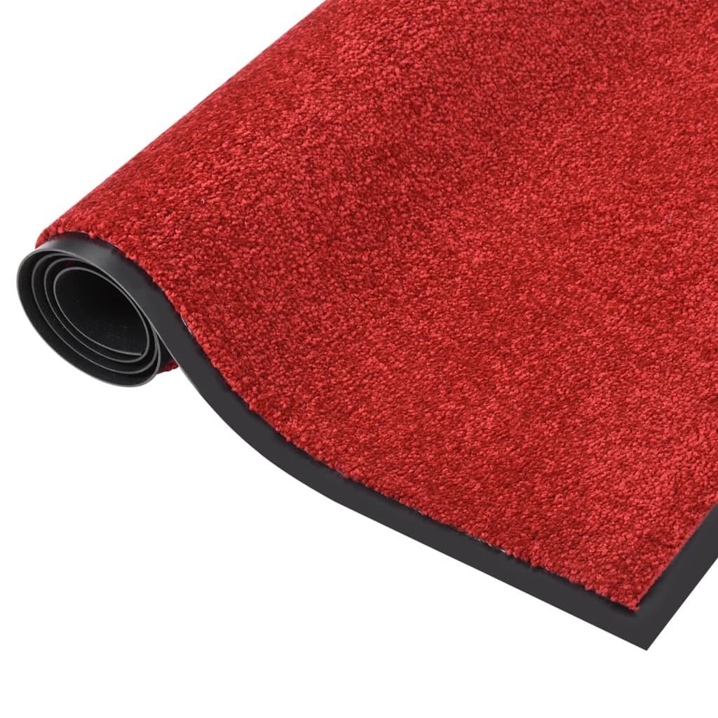 VidaXL Deurmat 80x120 cm rood