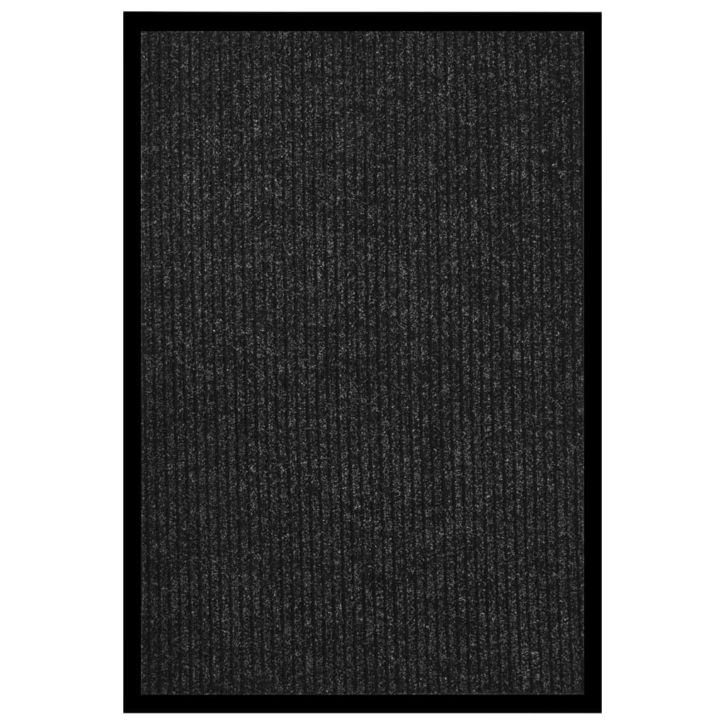 Vidaxl Doormat 80x120 cm Striped Anthracite