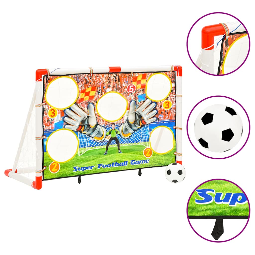 Vidaxl fotballmål satt med målvegg 120x51x77,5 cm