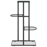 VidaXL Bloemenstandaard met 4 lagen 43x22x76 cm metaal zwart